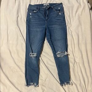 Abercrombie & Fitch Curve Love Distressed Women Jeans